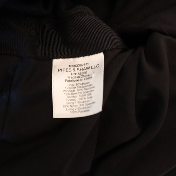 Veronica Beard Palo Dress Black Velvet Asymmetric Strapless Size 8 - Picture 8 of 8